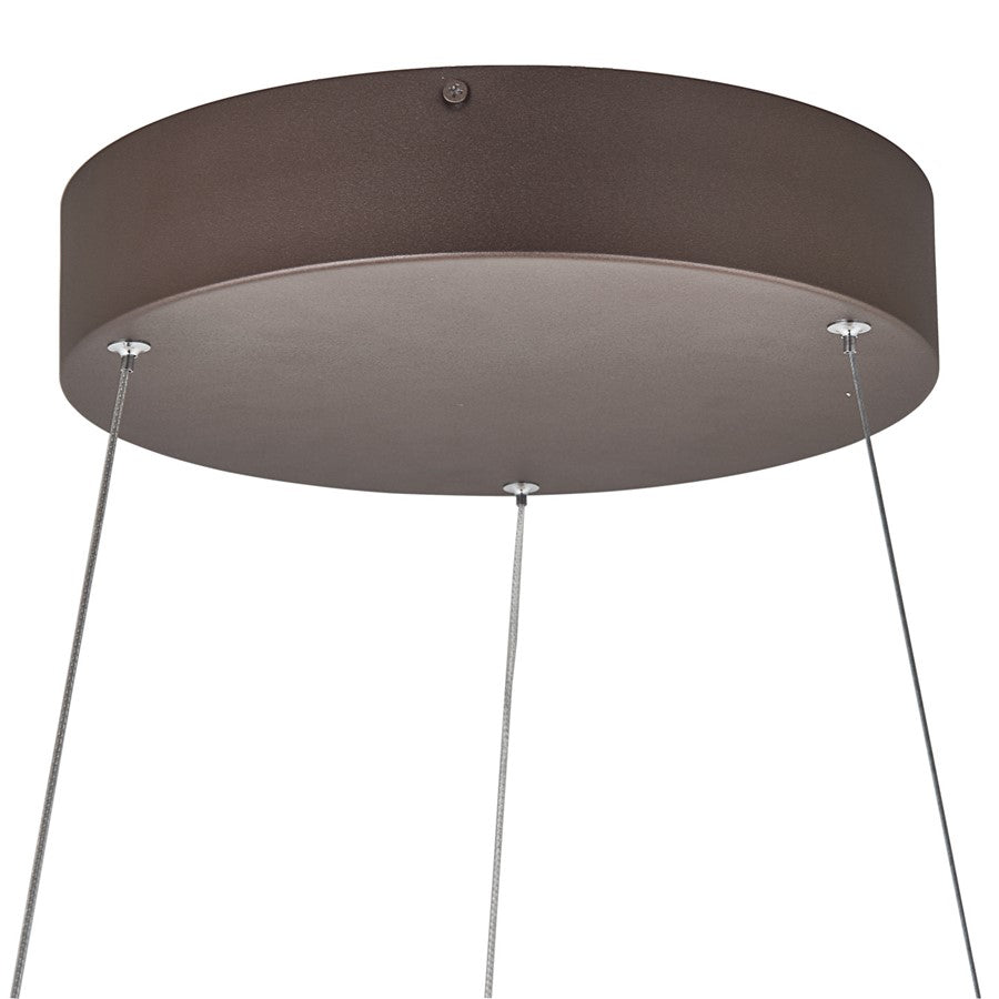Abra Lighting Sling 1 Light Oval Spring Pendant, Bronze