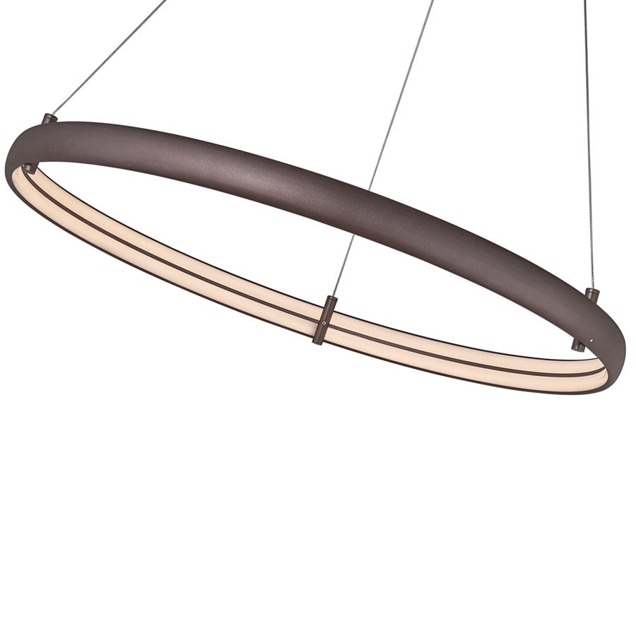Abra Lighting Sling 1 Light Medium Dual LED Ring Pendant, Bronze