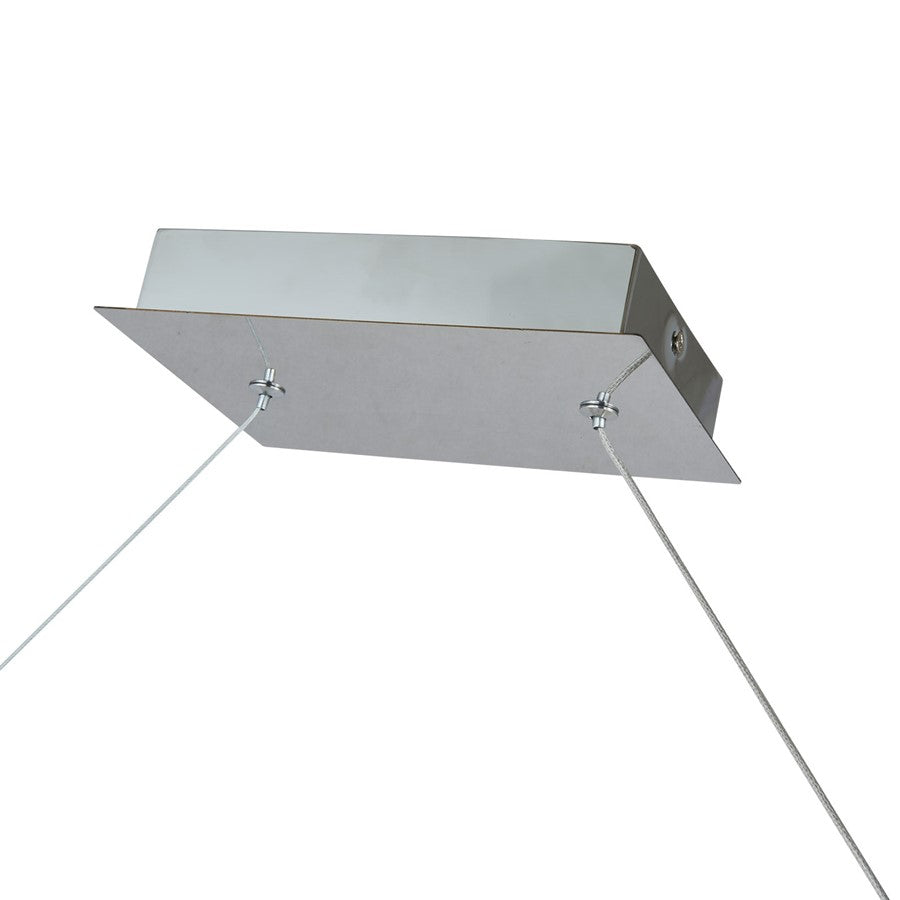 Abra Lighting ORB 1 Light Linear Bar Pendant/3 Orb, Chrome/Smoke