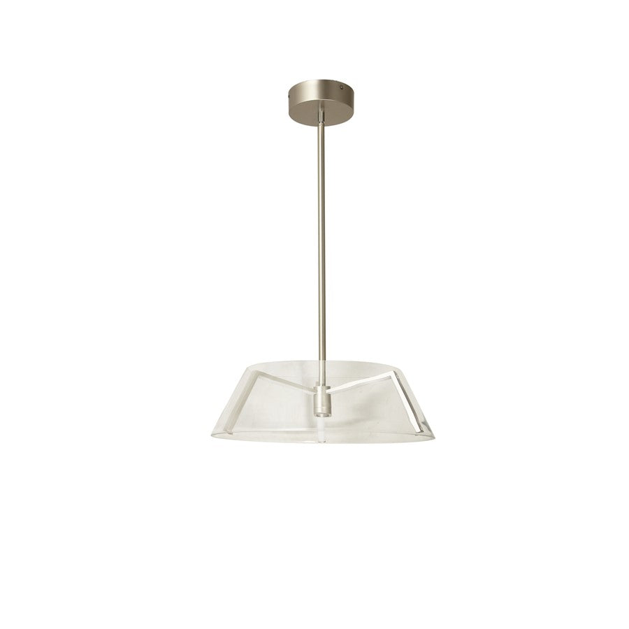 Abra Lighting Talon 1 Light Clear Glass/LED Claw Pendant, Nickel