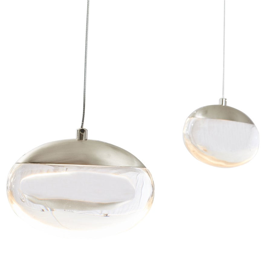 Abra Lighting Athena 1 Light Teardrop Pendant/120" Cord, Nickel