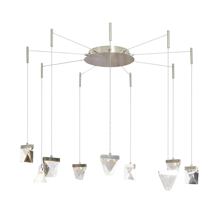 Abra Lighting Atlas 9 Light Octopus Pendant/Diamond, Nickel