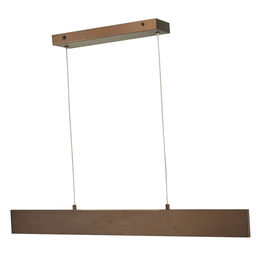 Abra Lighting Slim 2 Light 32" Cable Suspended LED Pendant, Bronze