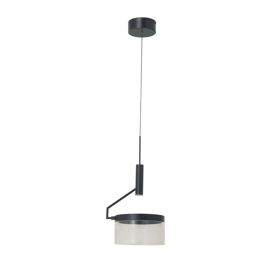 Abra Lighting Fleming 2 Light Off-set Lightwave Pendant, Black