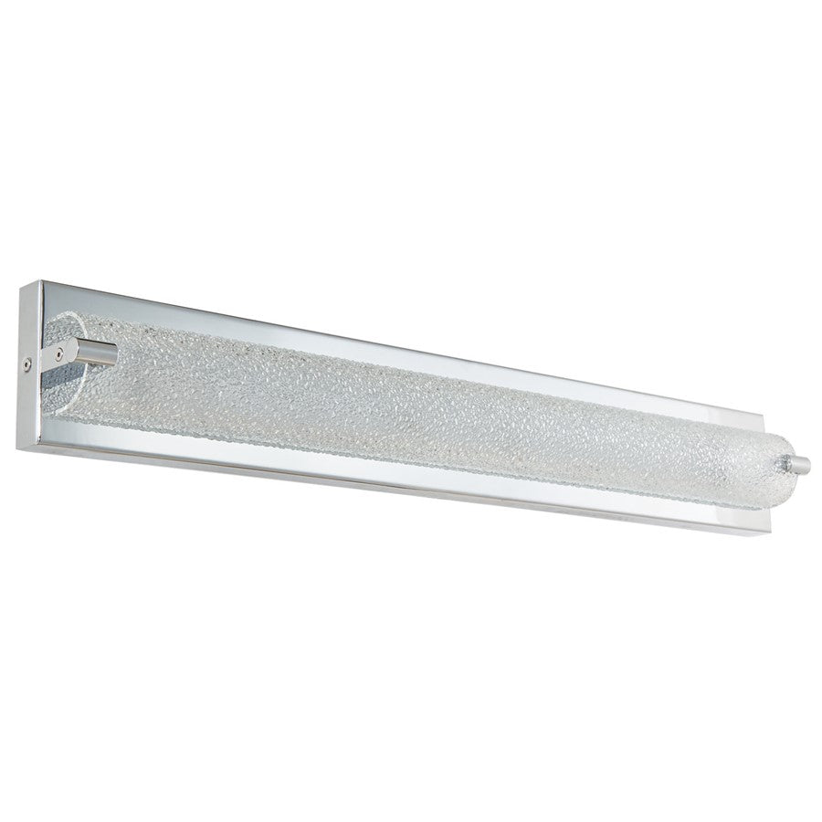 Abra Lighting Veil 1 Light 28" Curved Water LED Vanity, Chrome