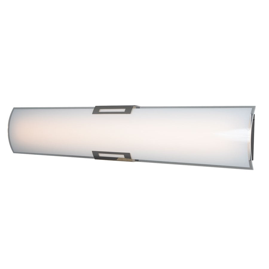 Abra Lighting Allure 1 Light 36" Curved Glass LED Vanity, Chrome