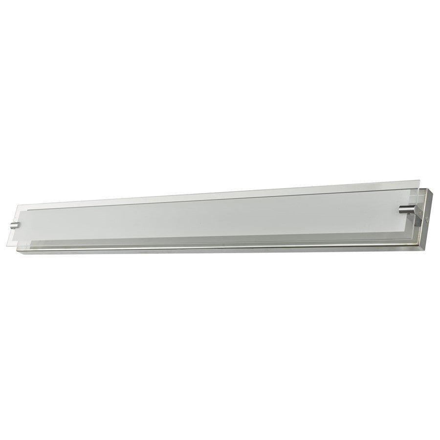Abra Lighting Blaze 1 Light 29" Vanity/Edged Frost Panel, Chrome