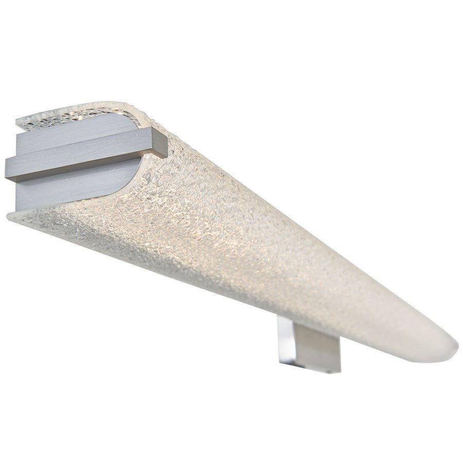 Abra Lighting Eco 1 Light 37" Oval Water Glass LED Vanity, Nickel