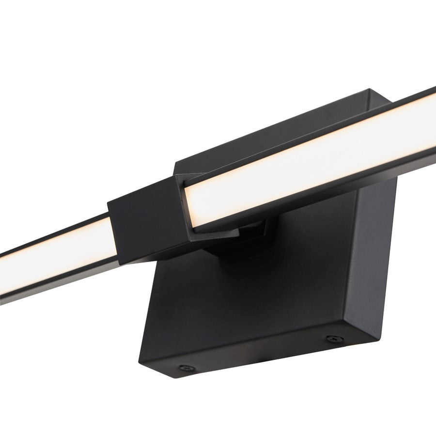 Abra Lighting Epee 2 Light 58" Pivoting Arm Vanity Bar, Black
