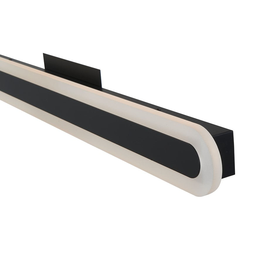 Abra Lighting Camy 1 Light 32" Solid Acrylic Vanity, Black