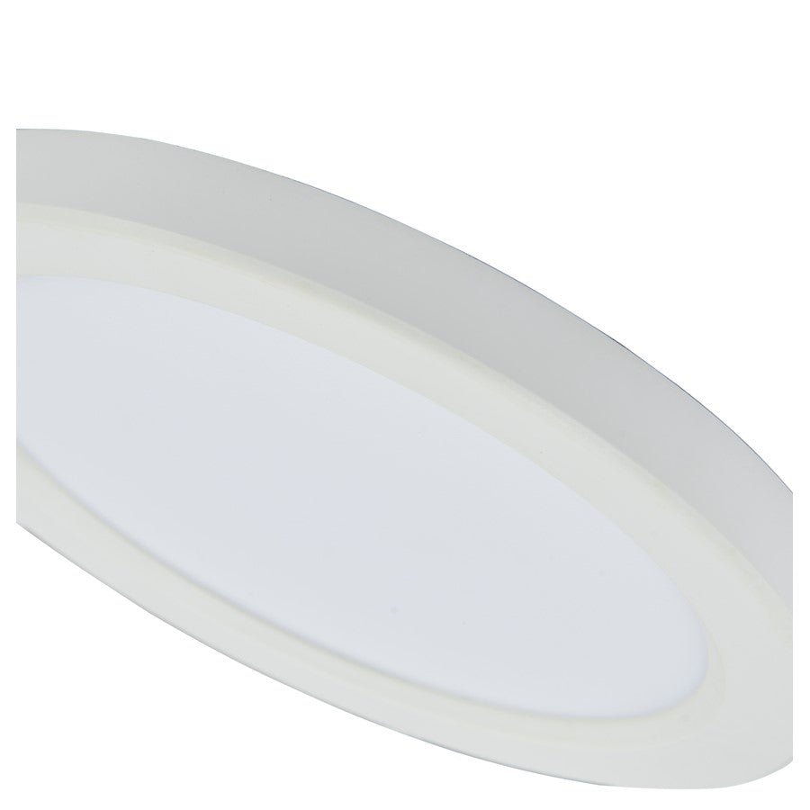 Abra Lighting Trix 1 Light 7.25" Slim Disc Flushmount, White