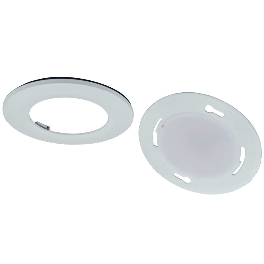 Abra Lighting Button 1 Light 4.5" Slim Disc Flushmount, White