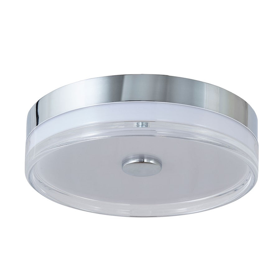Abra Lighting Iris 1 Light 3CCT 12" Low Profile Flushmount, Chrome