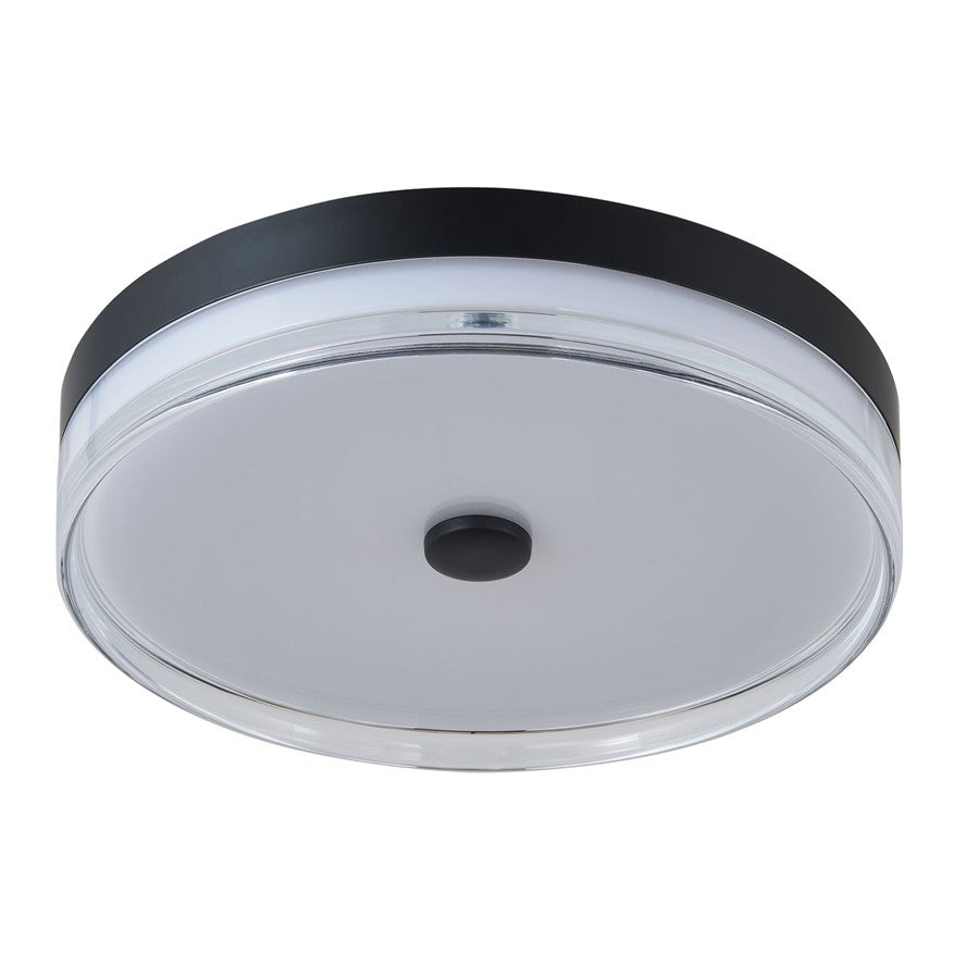 Abra Lighting Iris 1 Light 3CCT 16" Low Profile Flushmount, Black