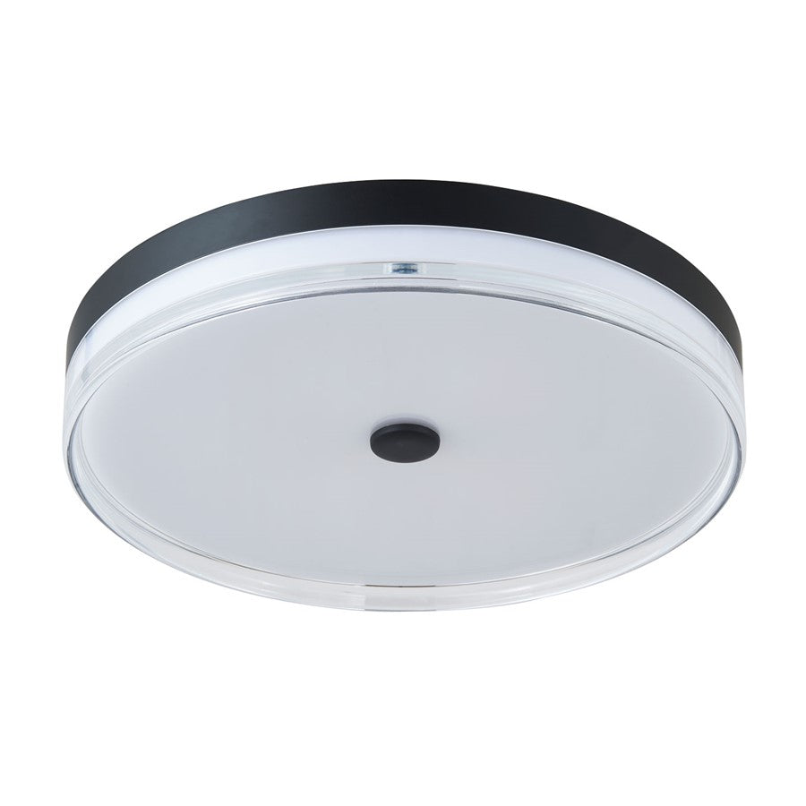 Abra Lighting Iris 1 Light 3CCT 20" Low Profile Flushmount, Black