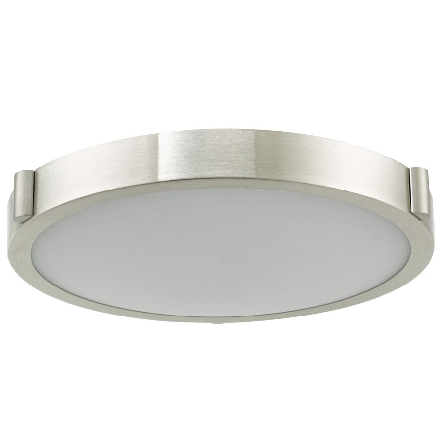 Abra Lighting Halo 1 Light 11" Frosted Flushmount, Nickel