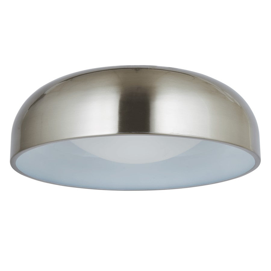 Abra Lighting Lynx 1 Light 17" Inner Curve Flushmount/Opal, Nickel