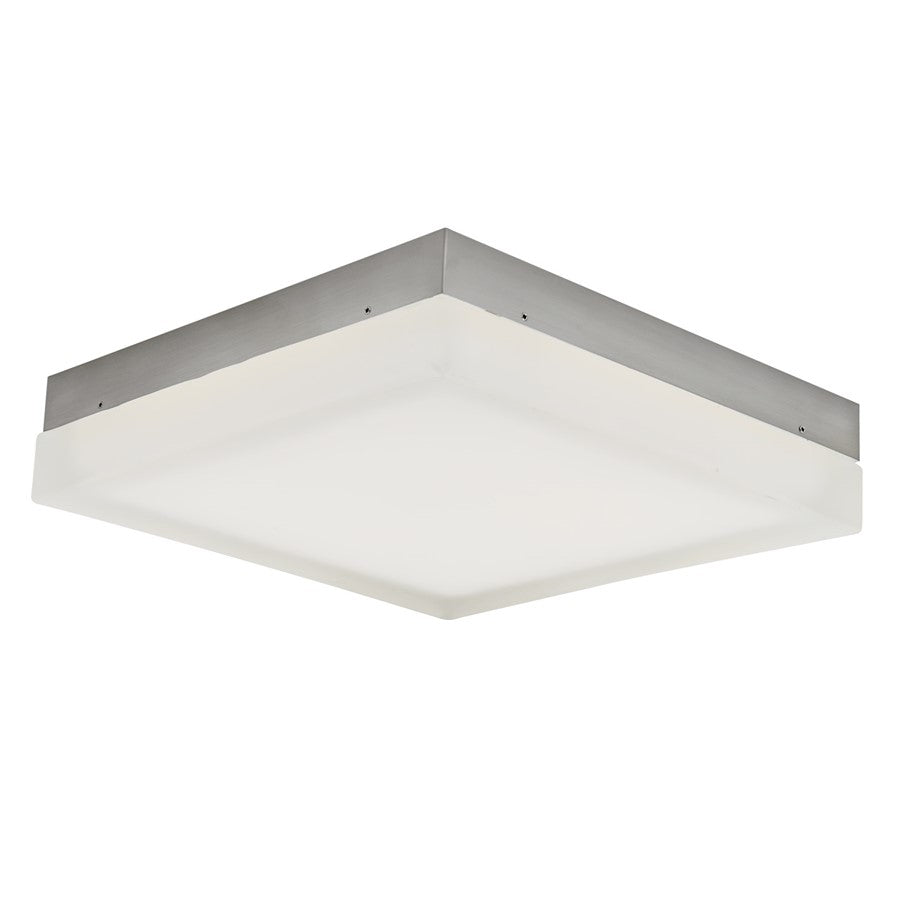 Abra Lighting IceCube 1 Light 9" Square Flushmount, Nickel