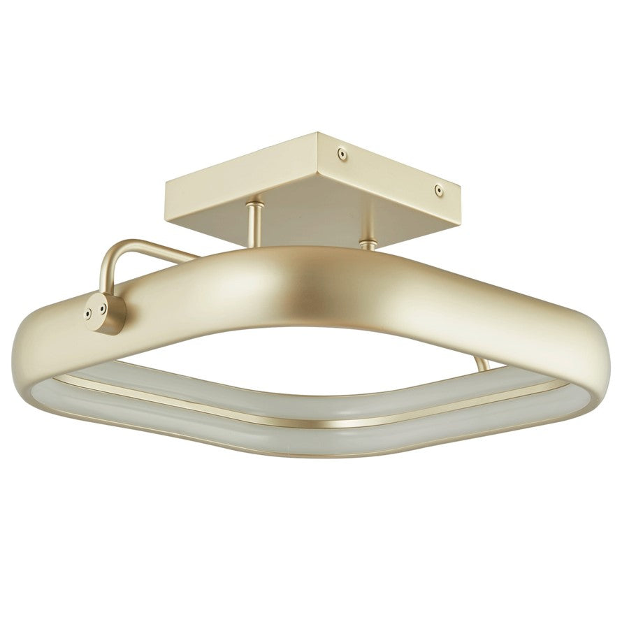 Abra Lighting Rave 1 Light 14" Dual LED Square Flushmount, Silver