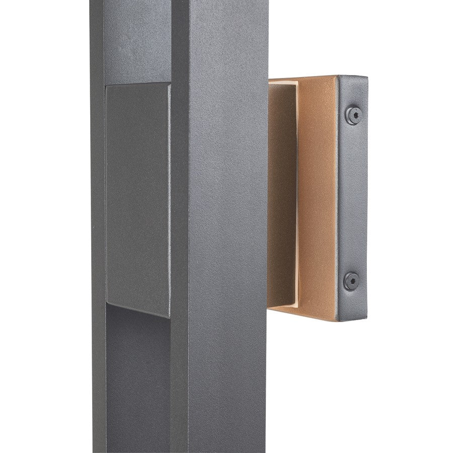 Abra Lighting Slate 2 Light 28" Twin Bar Wall Fixture, Black