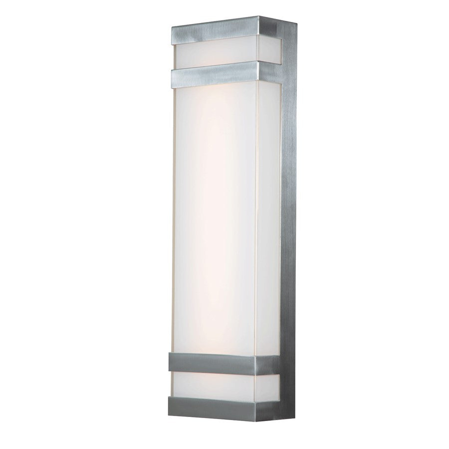 Abra Lighting Proton 1 Light 19"Wall Light, Stainless Steel