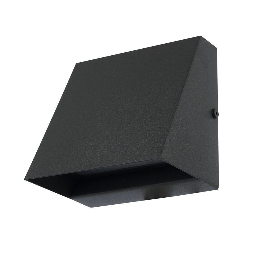Abra Lighting Wedge 1 Light Wet Location Wall Sconce, Black