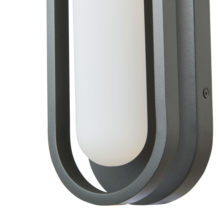 Abra Lighting Siren 1 Light Marine Grade Wall Light/Frost, Black