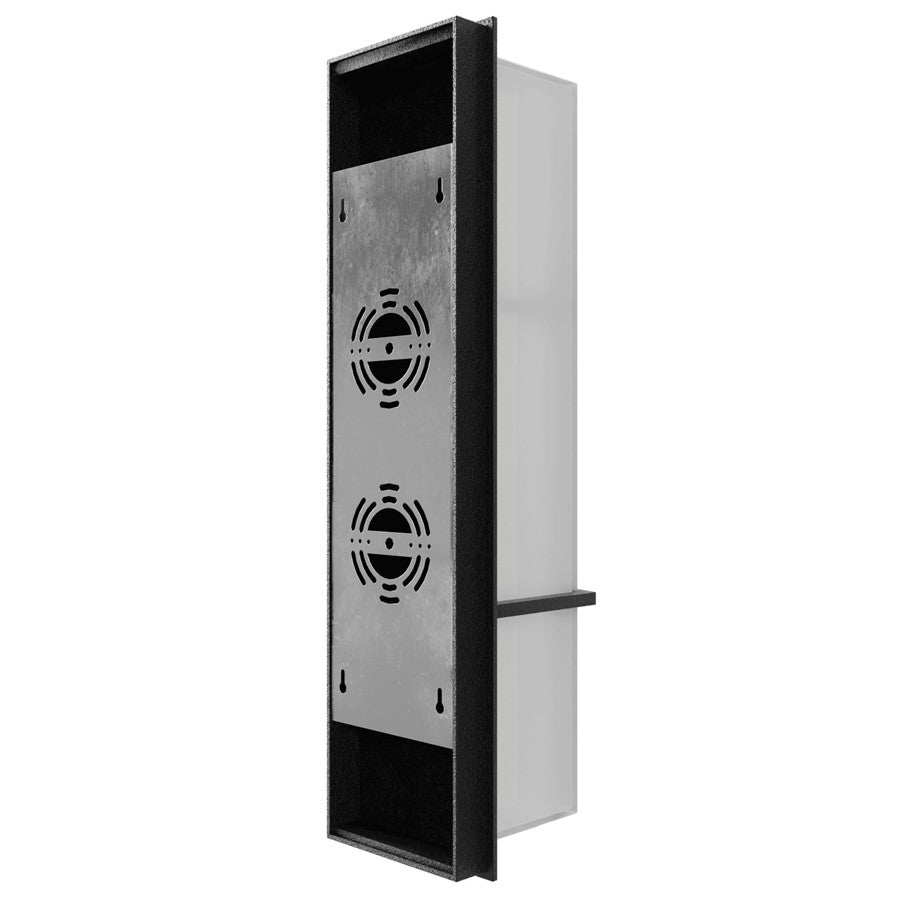 Avenue Lighting Avenue Outdoor 24in LED Wall Sconce | Modern Curved Geo Black Aluminum | Entryway & Patio | 6 x 4 x 24 in | Model AV2624-BLK