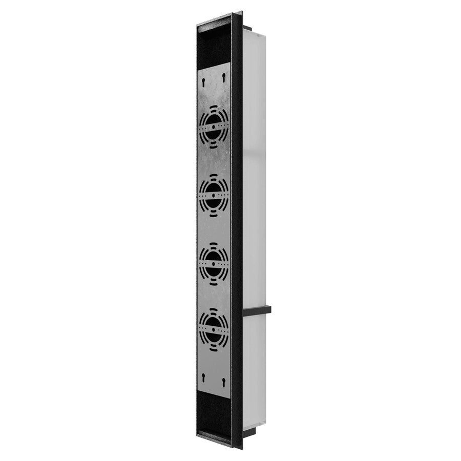 Avenue Lighting Avenue Outdoor 36in LED Wall Sconce | Modern Curved Geo Black Aluminum | Entryway & Patio | 6 x 4 x 36 in | Model AV2636-BLK