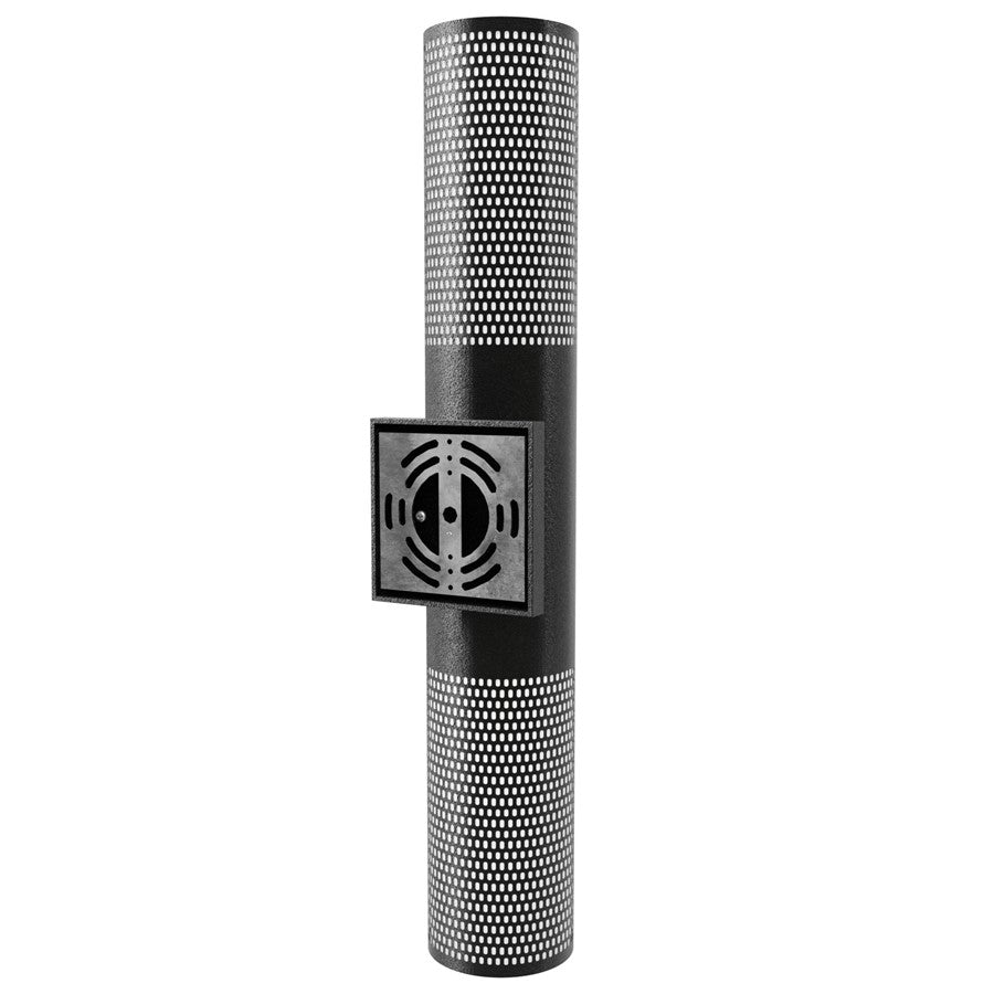 Avenue Lighting Avenue Outdoor 24in 1-Light Cylindrical Sconce | Modern Matte Black Aluminum and Acrylic | Outdoor Wall Light | Model AV2724-BLK