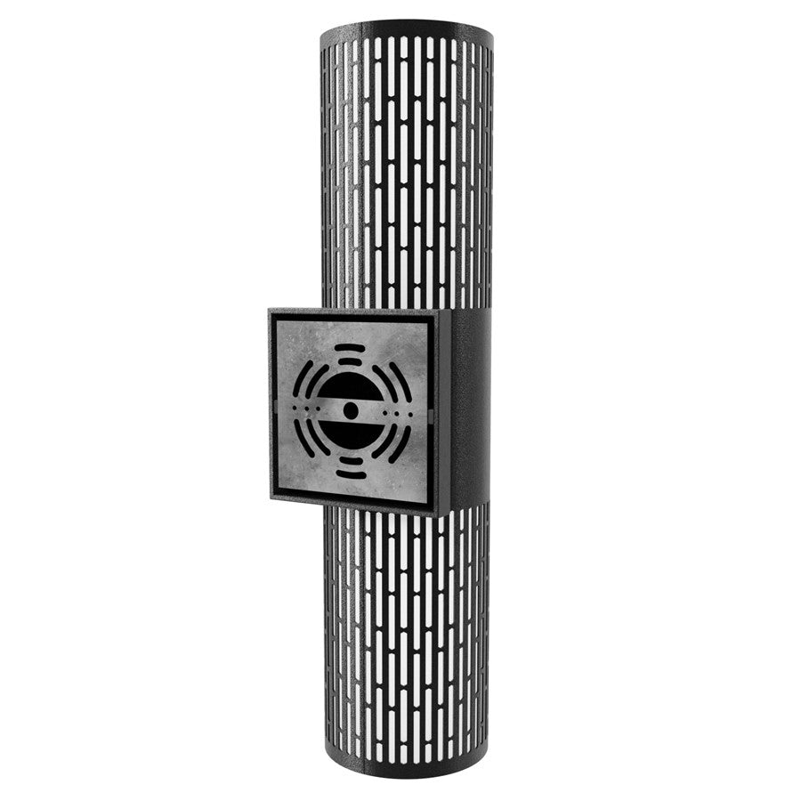 Avenue Lighting Avenue Outdoor 18in 1-Light Cylindrical Sconce | Modern Matte Black Aluminum and Acrylic | Outdoor Wall Light | Model AV2818-BLK