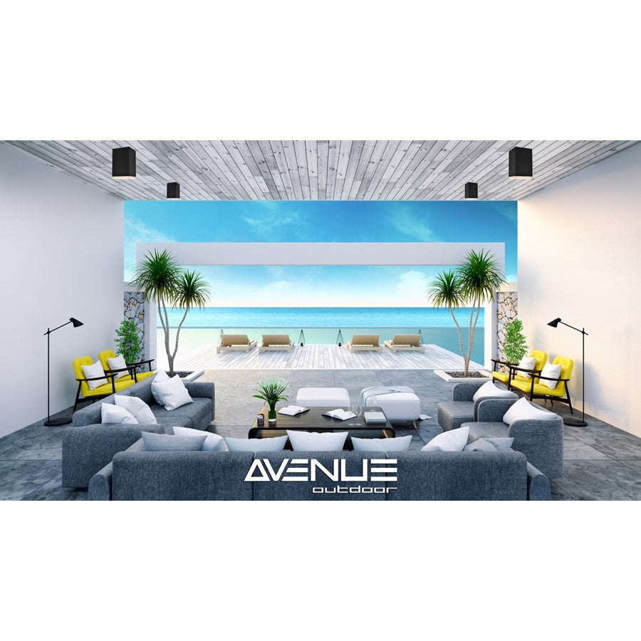 Avenue Lighting Avenue Outdoor 8in 1-Light Wall Sconce | Modern Black Aluminum & Acrylic | Outdoor & Indoor Ambient | 5 x 5 x 8 in | Model AV9888-BLK