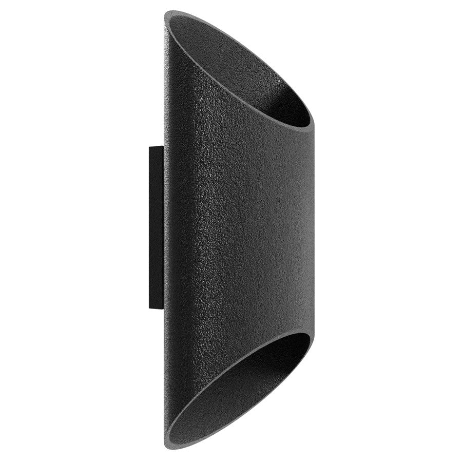 Avenue Lighting Avenue Outdoor 12in 1-Light Outdoor Sconce | Modern Black Aluminum | Porch, Garage & Entryway | 3 x 7 x 12 in | Model AV9897-BLK