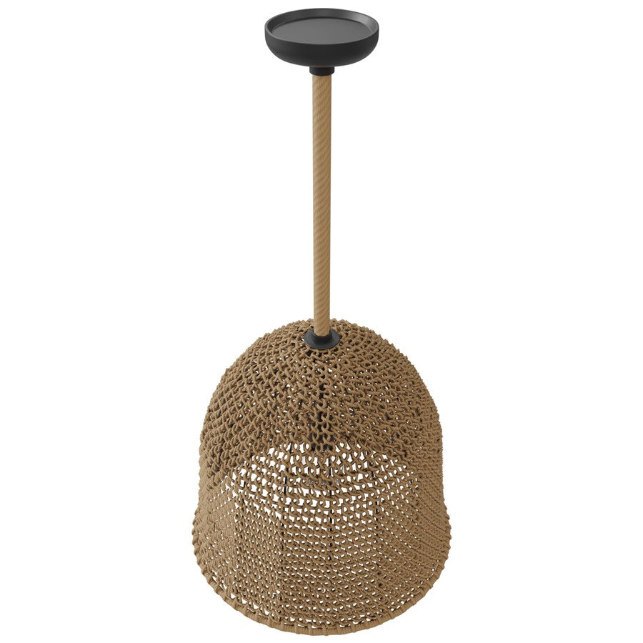 Avenue Lighting Malibu 20in 1-Light Pendant | Rustic Natural Hemp Rope | Kitchen Island & Dining Room | 20 x 20 x 20 in | Model HF1007-RP