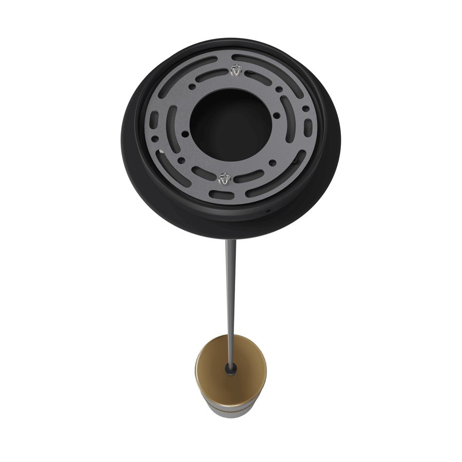 Avenue Lighting Cicada 10in 1-Light Pendant | Art Deco Knurled Dark Grey and Brass Aluminum | Kitchen Island & Dining Room | Model HF1074-DGY