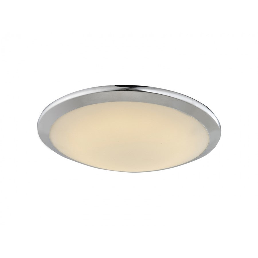 Avenue Lighting Cermack St. 12in 1-Light Flush Mount | Modern Polished Chrome Steel and Glass | Hallway & Bedroom | 12 x 12 x 4 in | Model HF1101-CH
