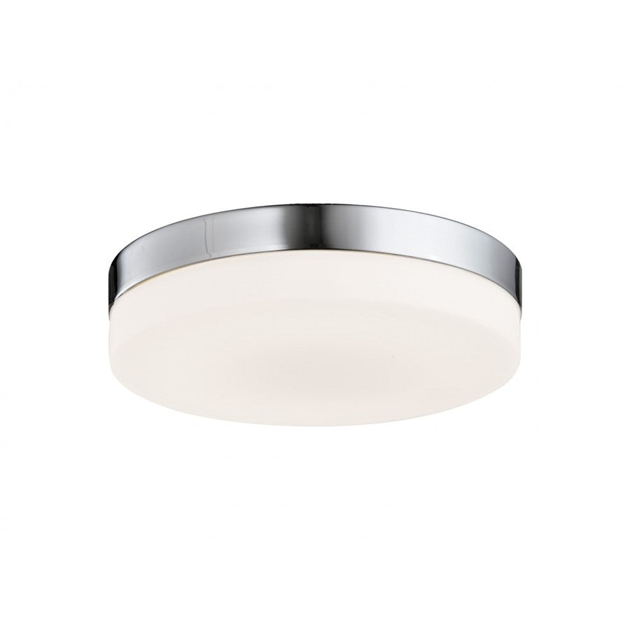 Avenue Lighting Cermack St. 9in 1-Light Flush Mount | Modern Brushed Nickel and Glass | Hallway & Bathroom Ceiling Light | Model HF1106-BN