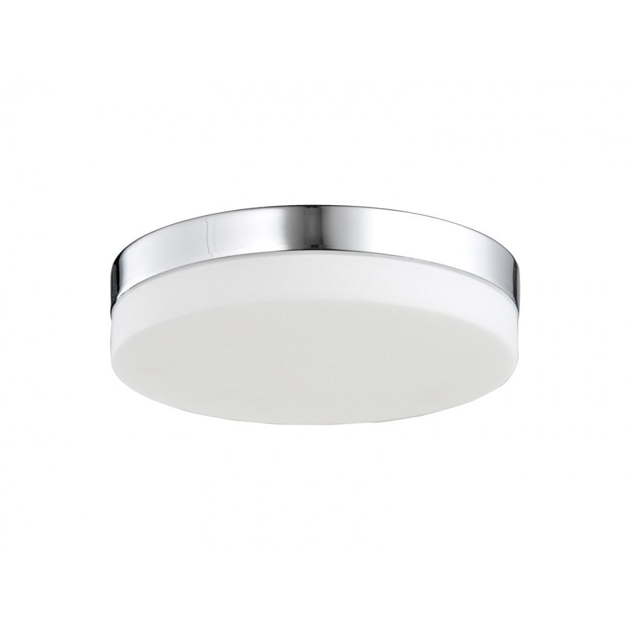 Avenue Lighting Cermack St. 9in 1-Light Flush Mount | Polished Chrome and Glass | Kitchen & Hallway | 9 x 9 x 3 in | Model HF1106-CH