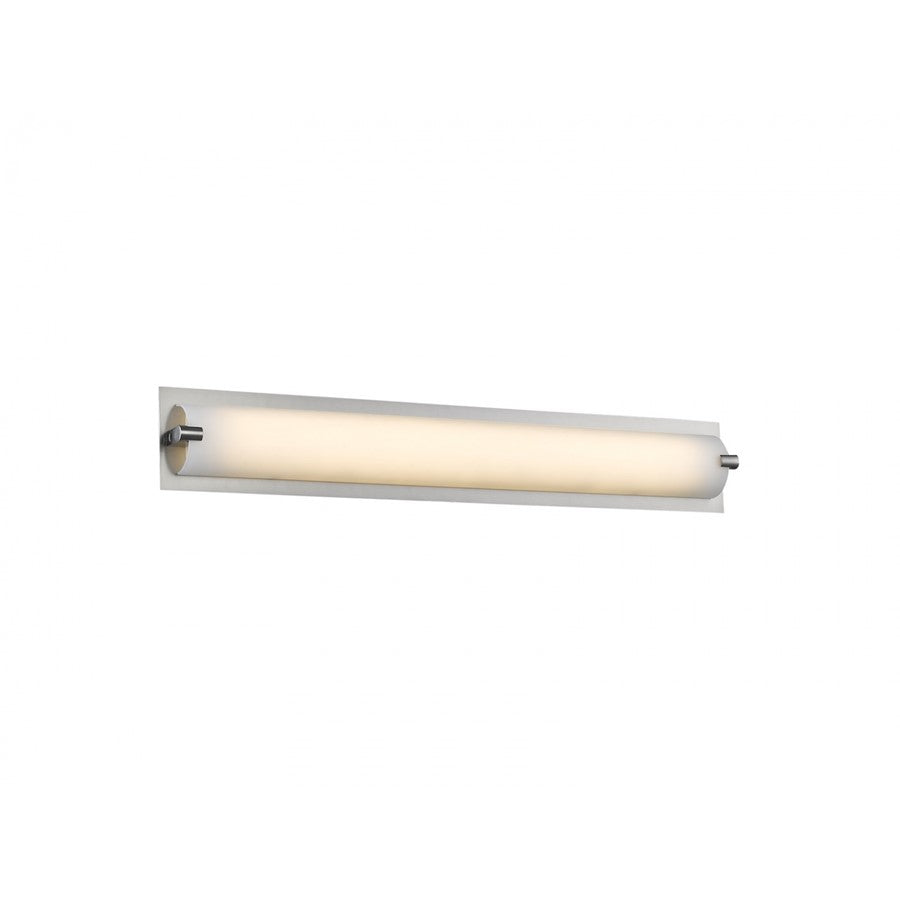 Avenue Lighting Cermack St. 16in LED Bath Bar | Brushed Nickel Steel and Glass | Bathroom Vanity & Grooming | 1200 Lumens, 3000K | Model HF1114-BN