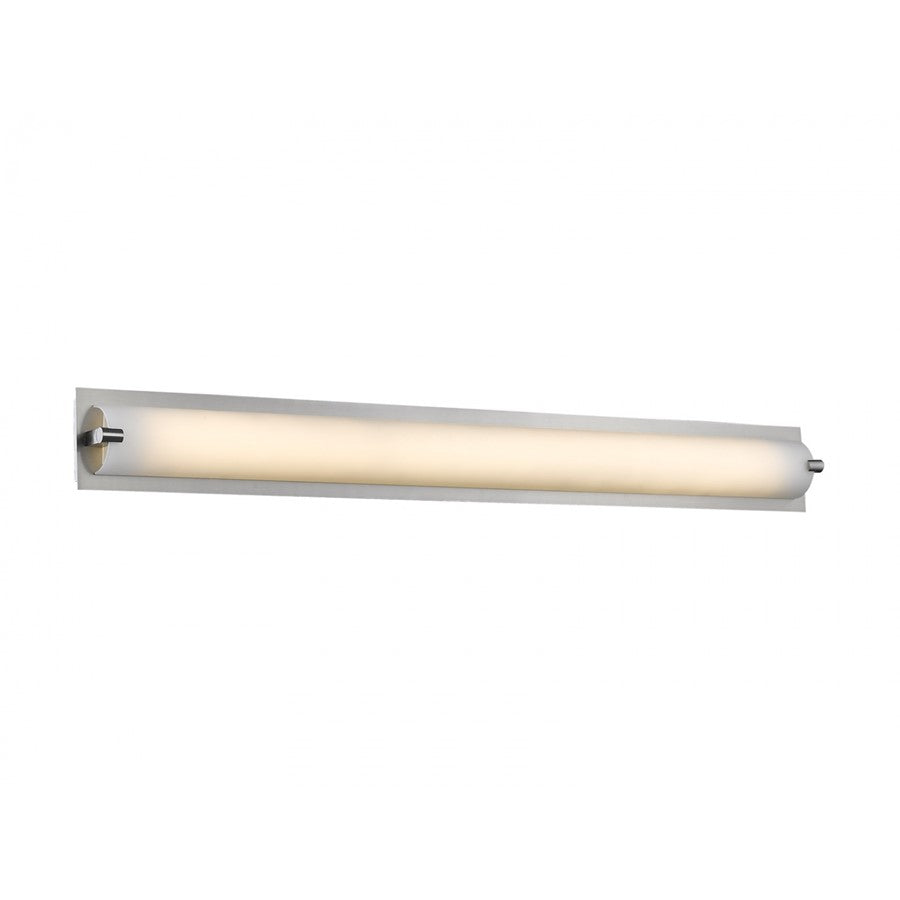 Avenue Cermack St. 26in 1-Light LED Vanity Light | Modern Brushed Nickel and Glass | Bathroom Vanity | 26 x 4 x 2 in | Model HF1115-BN
