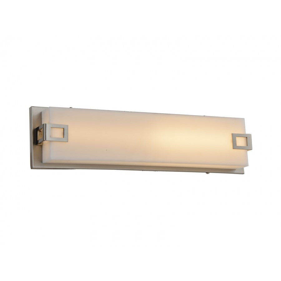 Avenue Cermack St. 26in 1-Light LED Vanity Bar | Modern Brushed Nickel and Glass | Bathroom Vanity | 26 x 4 x 5 in | Model HF1118-BN