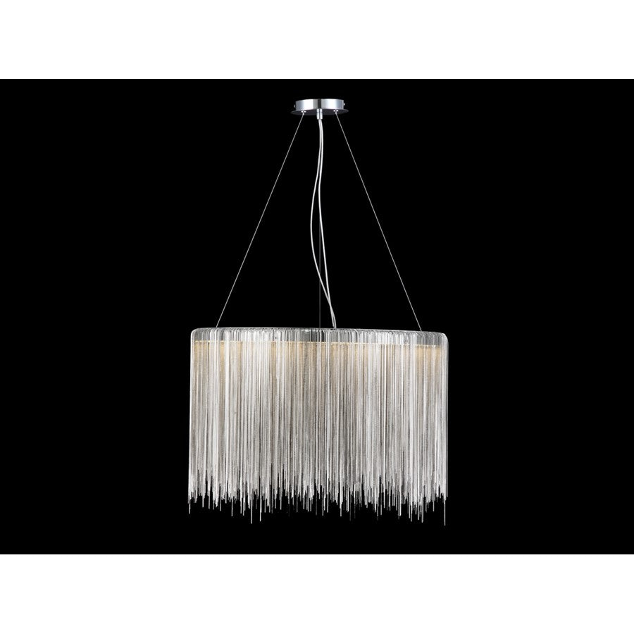 Avenue Lighting Fountain Ave. 24in LED Round Chandelier | Chrome Brass/Steel | Dining Room & Living Room | 24 x 24 x 20 in | Model HF1202-CH
