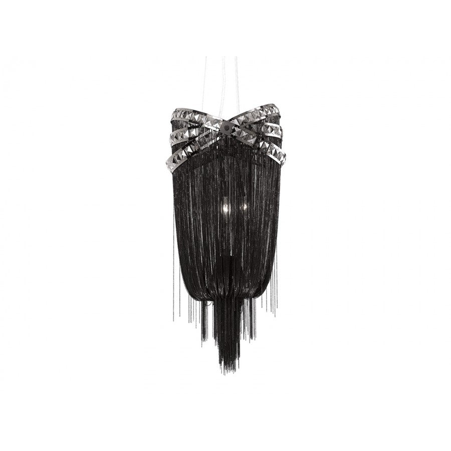Avenue Wilshire Blvd. 4Lt 36" Sconce, Black Chrome/Smoke