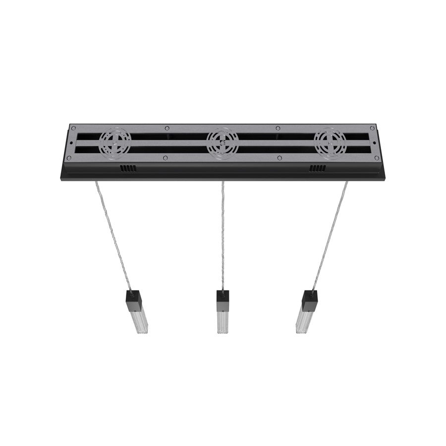Avenue Lighting Boa 3 Light 130" Pendant/Multi Port , Black