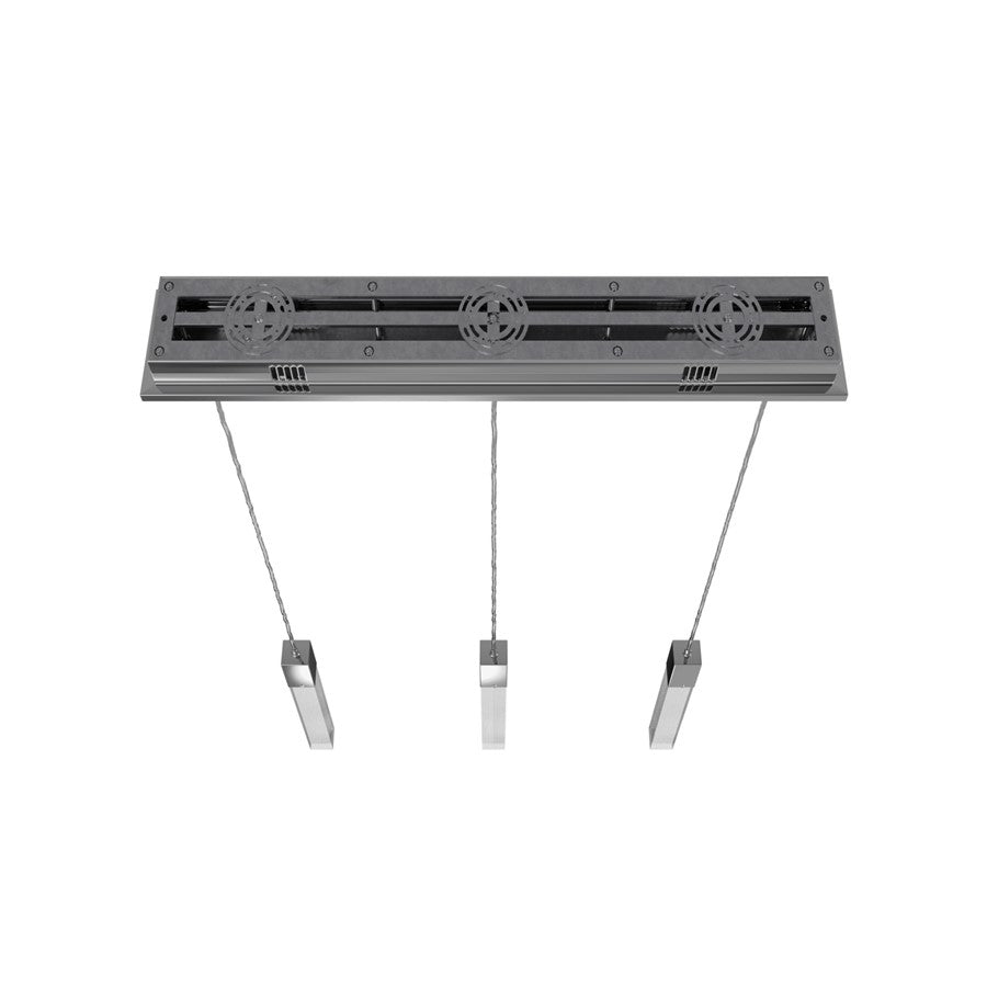Avenue Original Glacier 3Lt 130" Pendant, Chrome/Snow