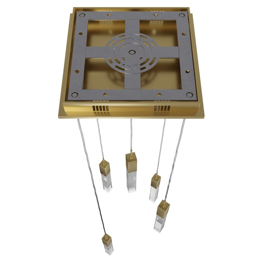 Avenue Original Glacier 5Lt 144" Pendant, Brass/Snow