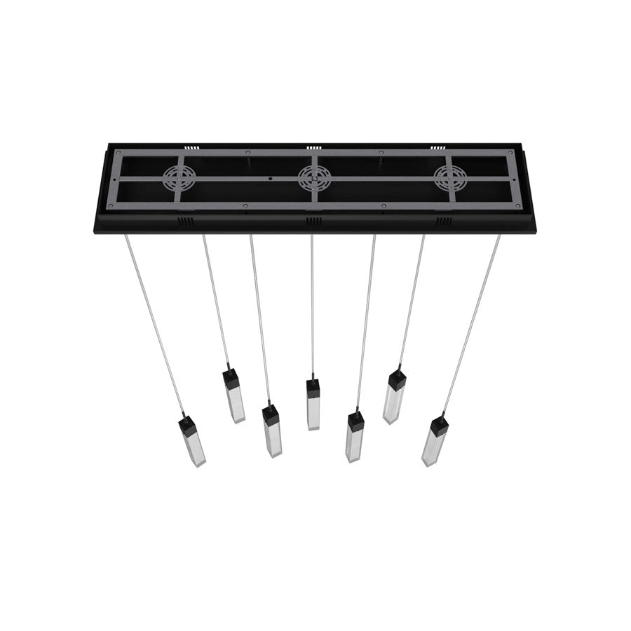 Avenue Original Glacier 7Lt 130" Pendant, Black/Snow