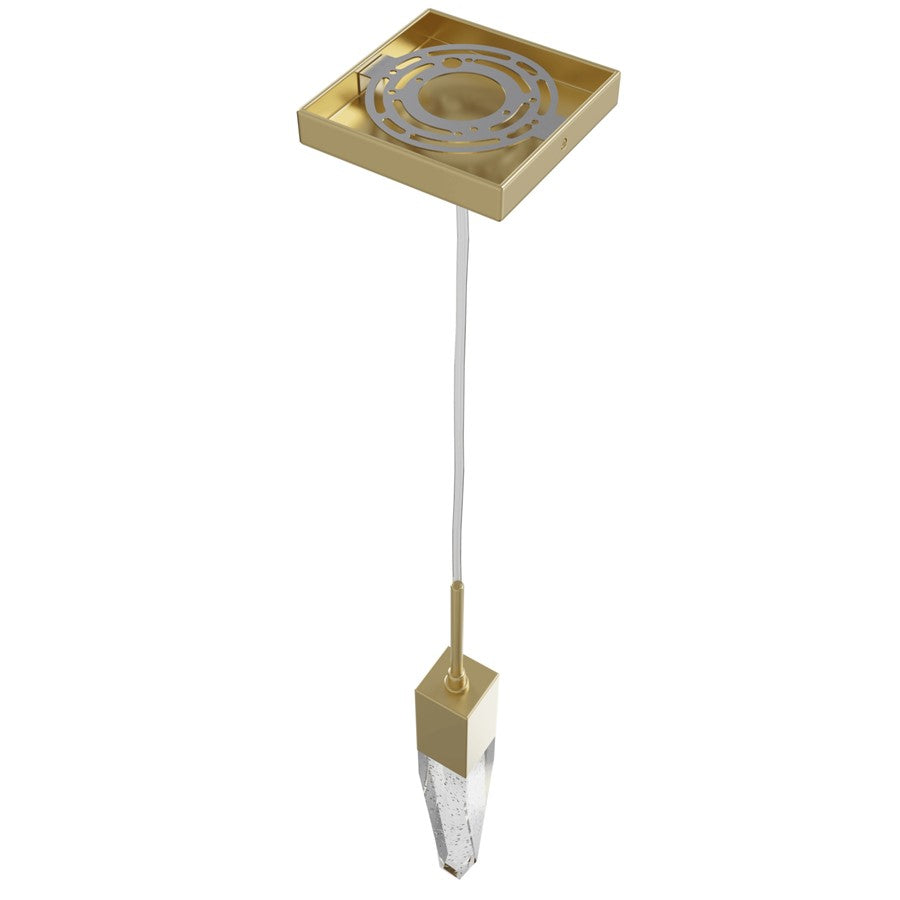 Avenue Lighting Aspen 1Lt 120" Pendant, Brass/Bubbled Crystal