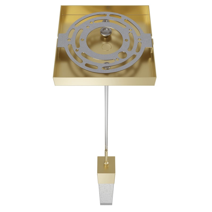 Avenue Original Glacier 1Lt 120" Pendant, Brass/Bubbled Crystal