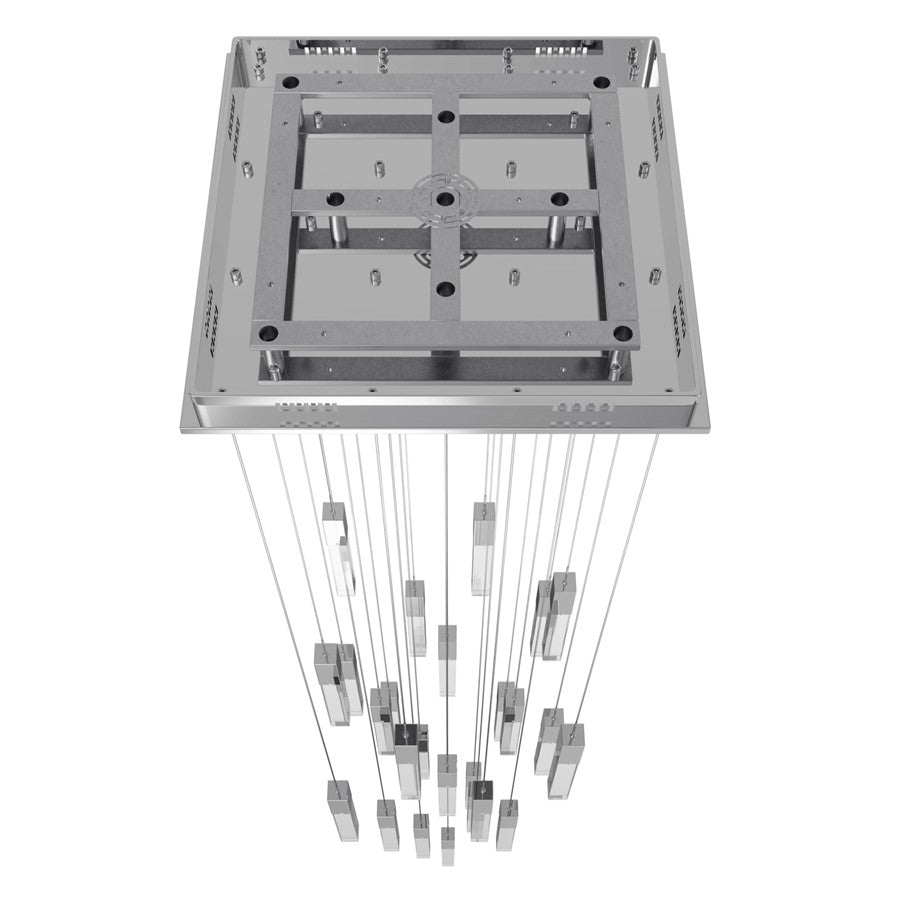 Avenue Original Glacier 25Lt 174" Pendant, Chrome/Crystal